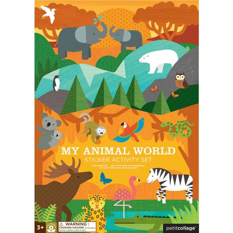 Petit Collage My Animal World Sticker Activity Set