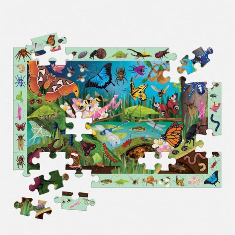 Bugs &amp; Butterflies 64 Piece Search &amp; Find Puzzle
