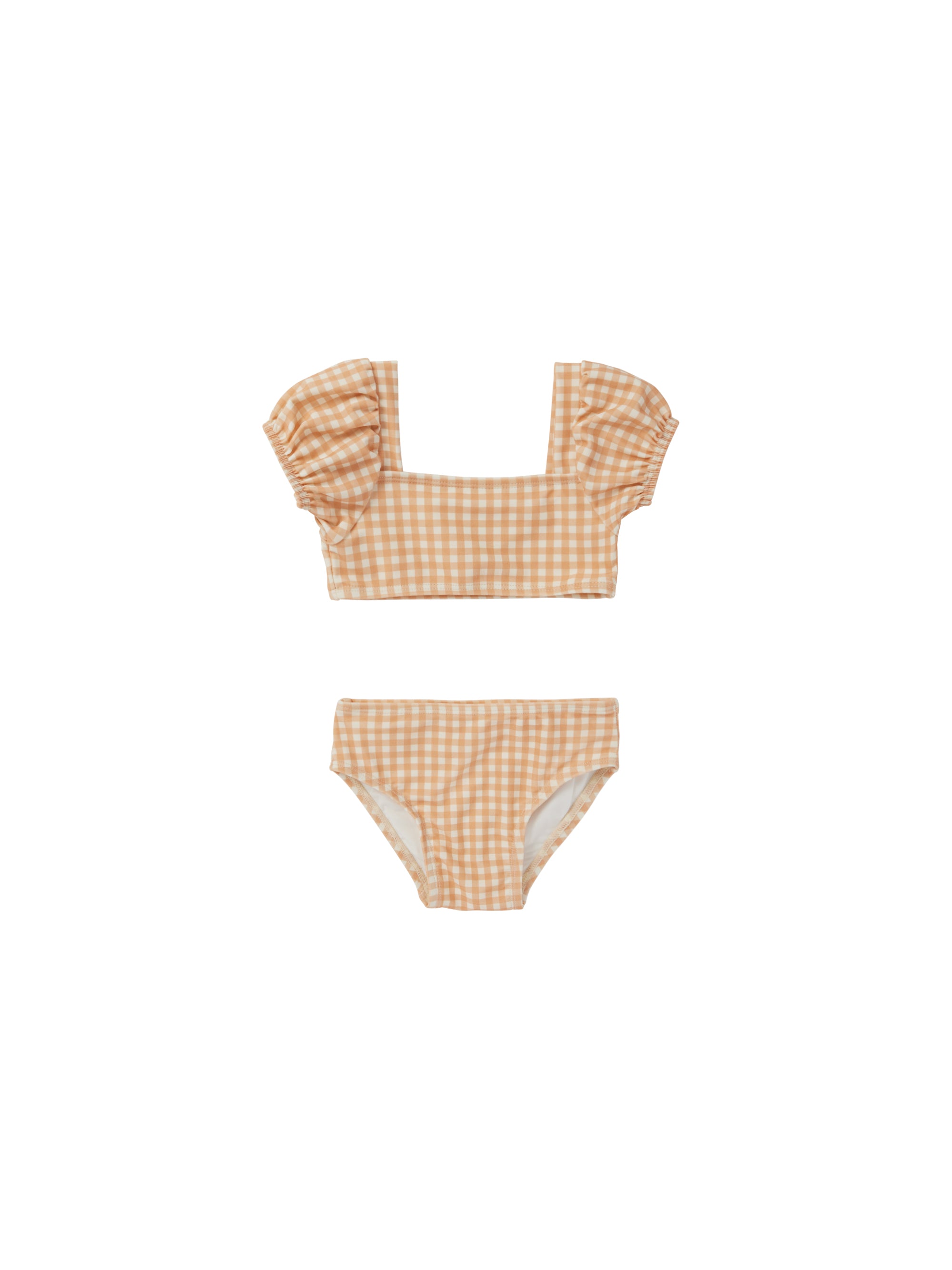 Quincy Mae Zippy Two-Piece Melon Gingham