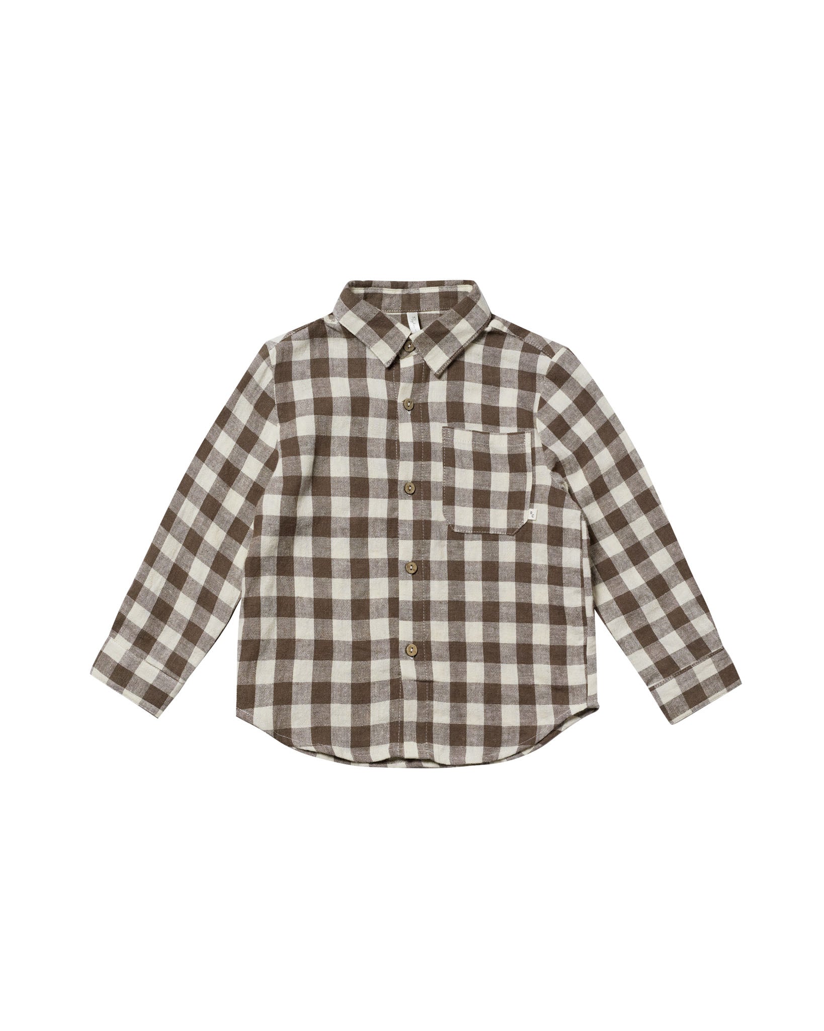 Rylee & Cru | Collared Long Sleeve Shirt || Charcoal Check