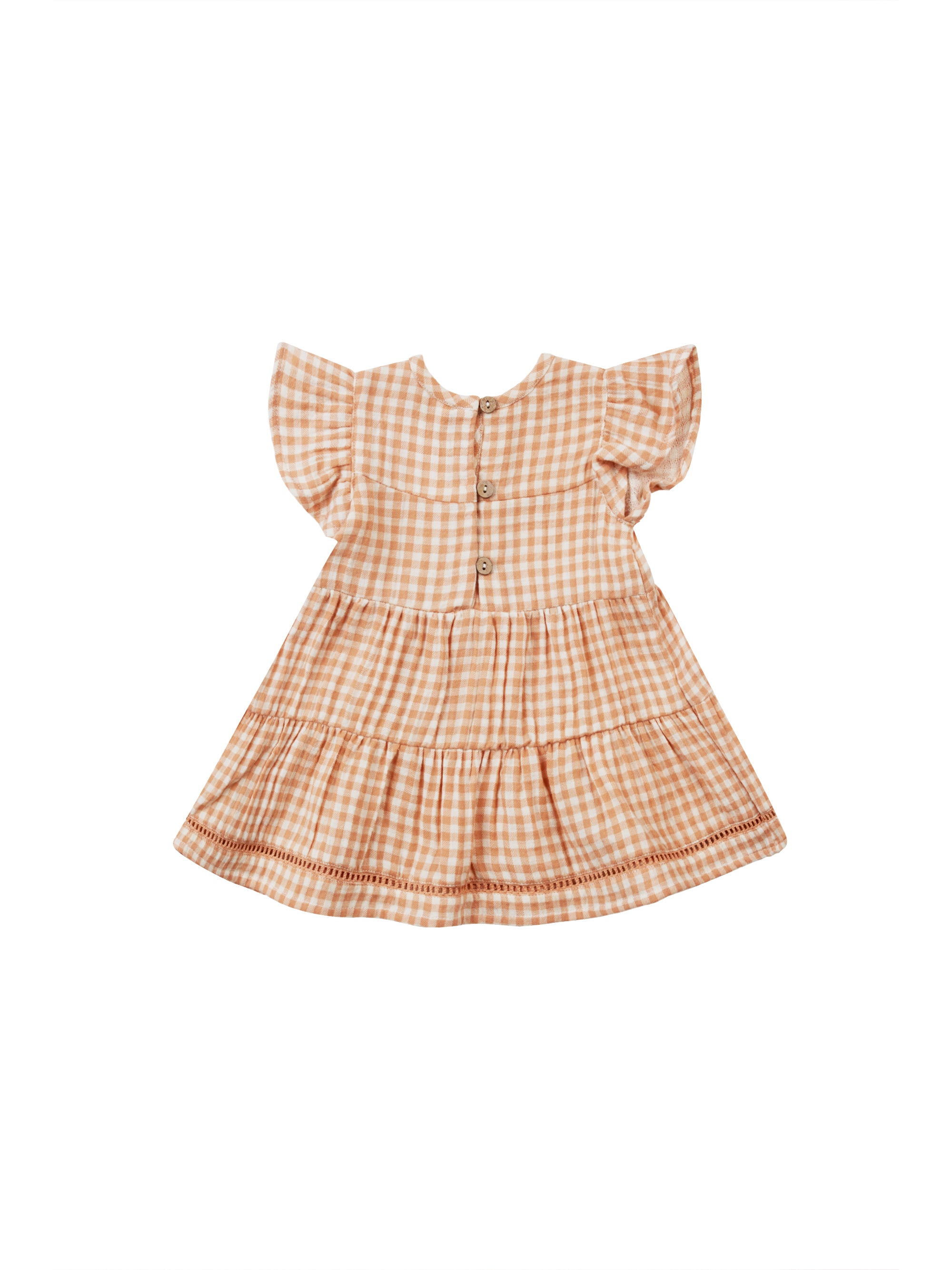 Quincy Mae Lily Dress Melon Gingham