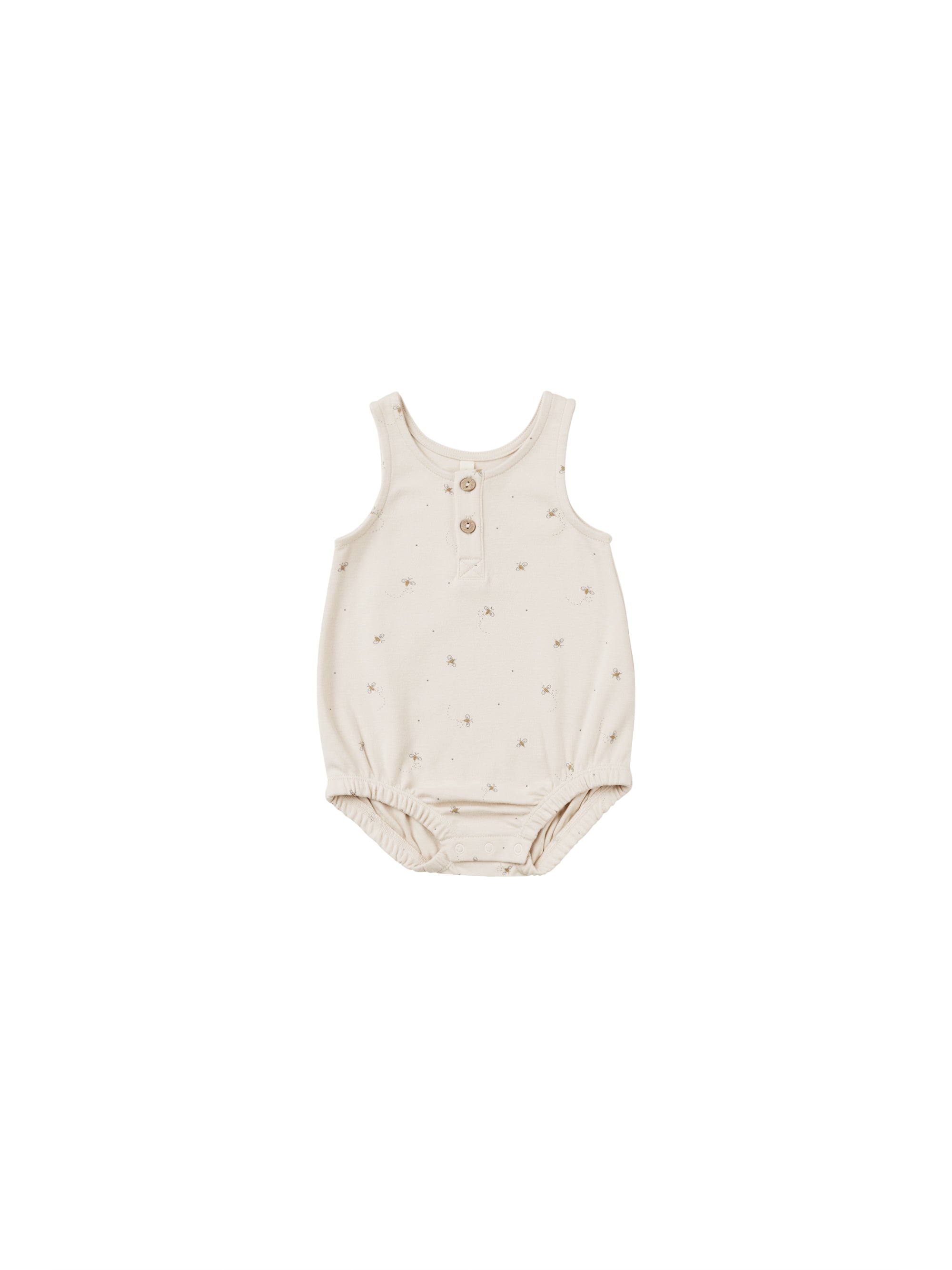 Quincy Mae Sleeveless Bubble Romper Bees