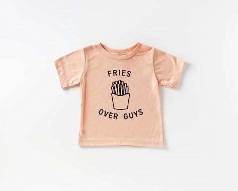 Saved by Grace | Fries Over Guys Tee in Peach