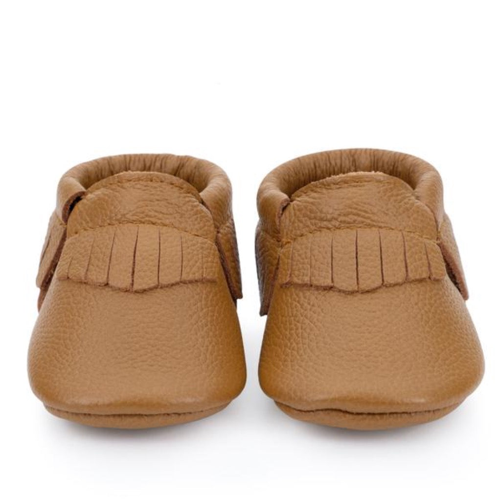 Birdrock Baby Moccasins in Classic Brown