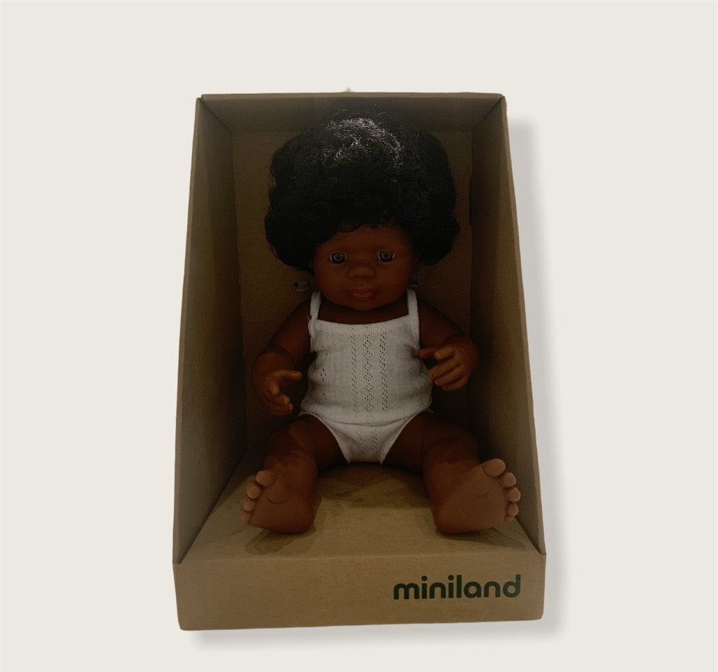 Miniland African American Girl Baby Doll