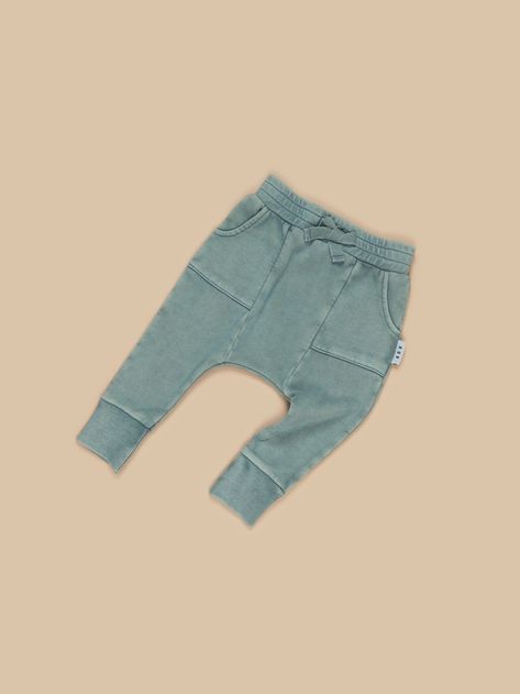 Hux Baby | Vintage Slate Pocket Drop Crotch Pant