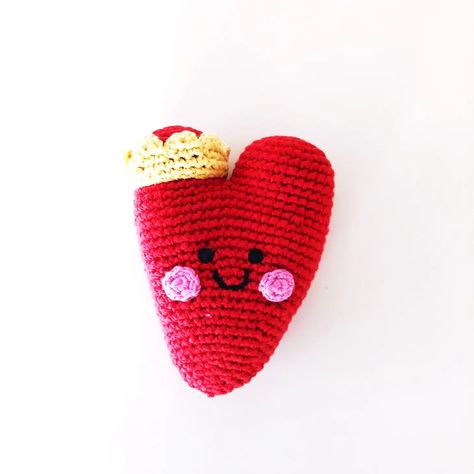 Pebble | Plush Heart Baby Toy - Red