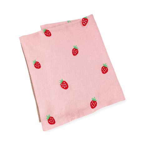 Viverano | Strawberry - Organic Cotton 3D Jacquard Sweater Knit Baby Blankets