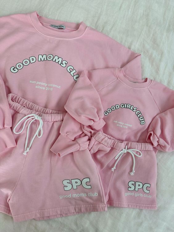 Sun Peony Coconut Good Girls Club Sweatshirt in Peach