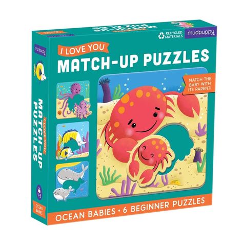 mudpuppy | Ocean Babies I Love You Match-Up Puzzles