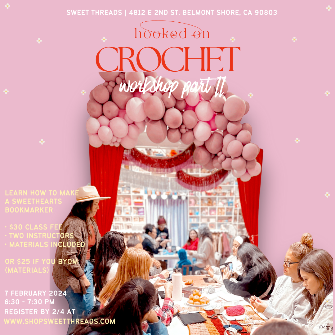 Hooked on Crochet Workshop Part II: Sweethearts Bookmarker