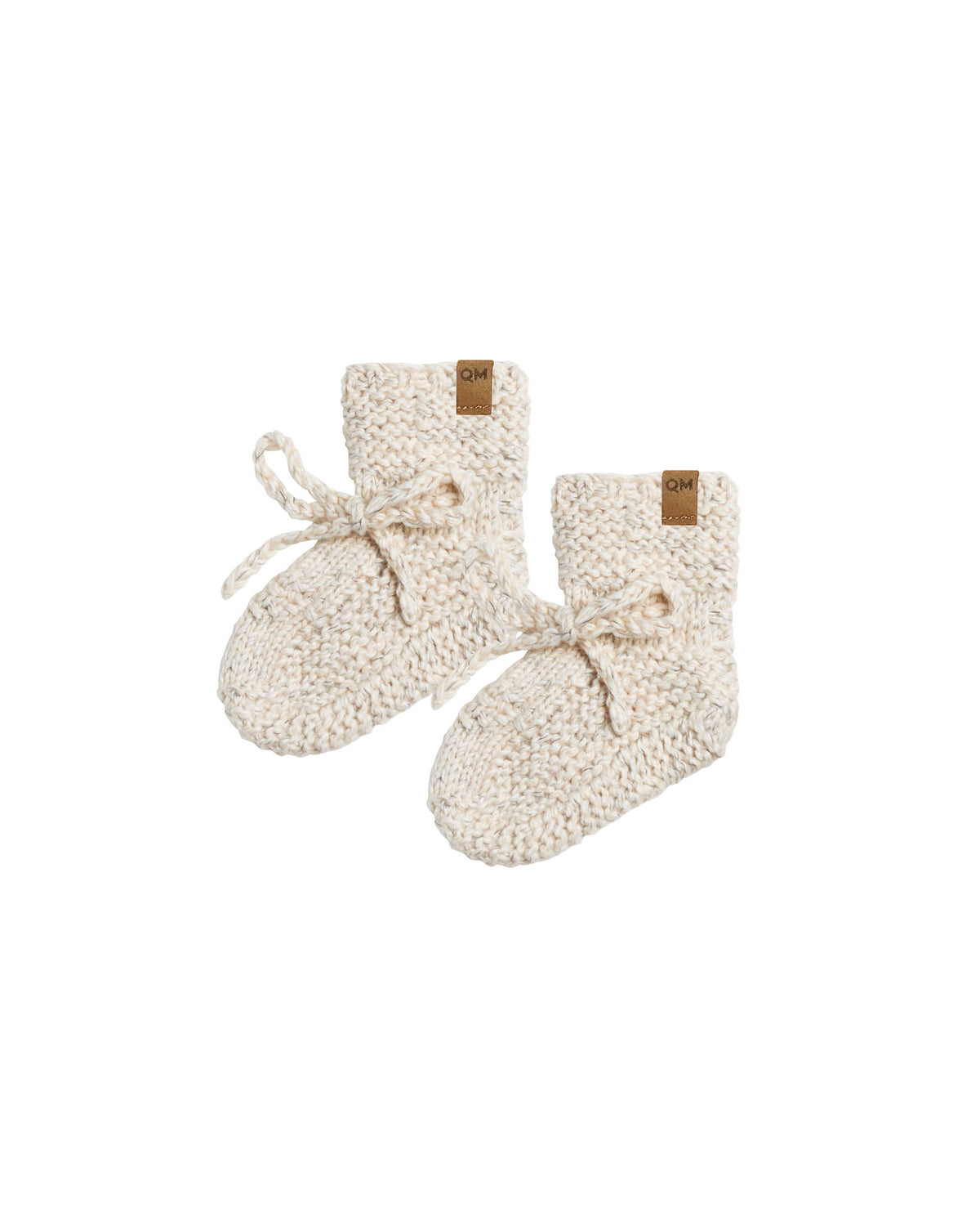 Quincy Mae | Knit Booties || Natural Speckled