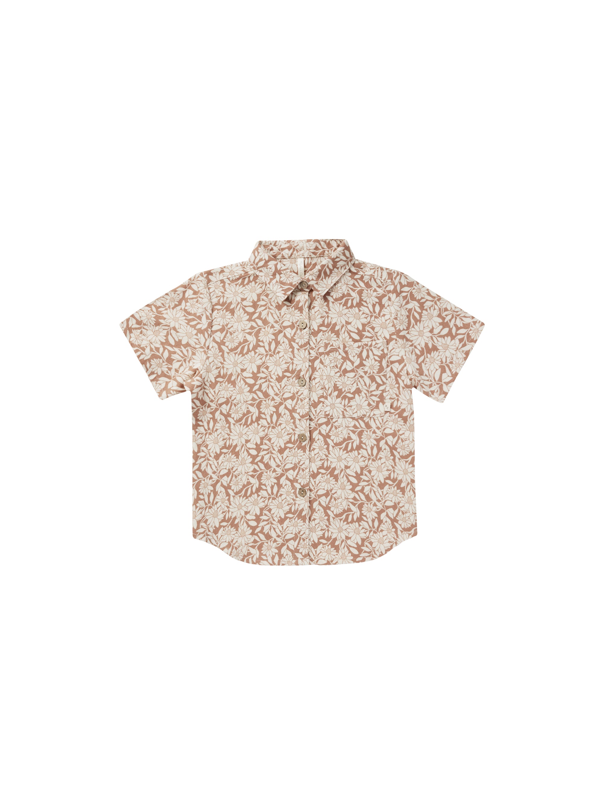 Rylee & Cru | Collared Short Sleeve Shirt || Plumeria