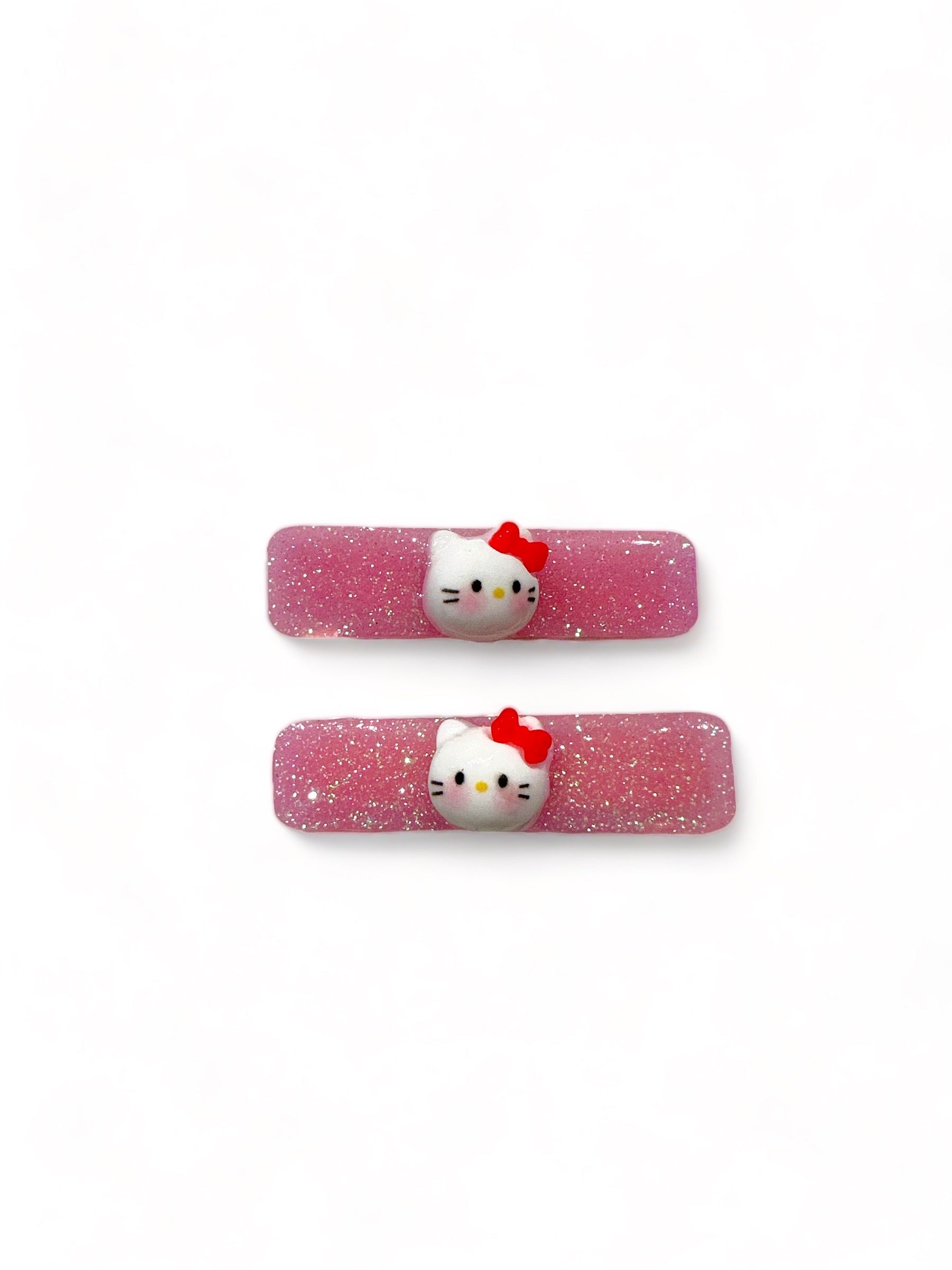 London & Lulu HK Glitter Resin Pigtail Clip Set