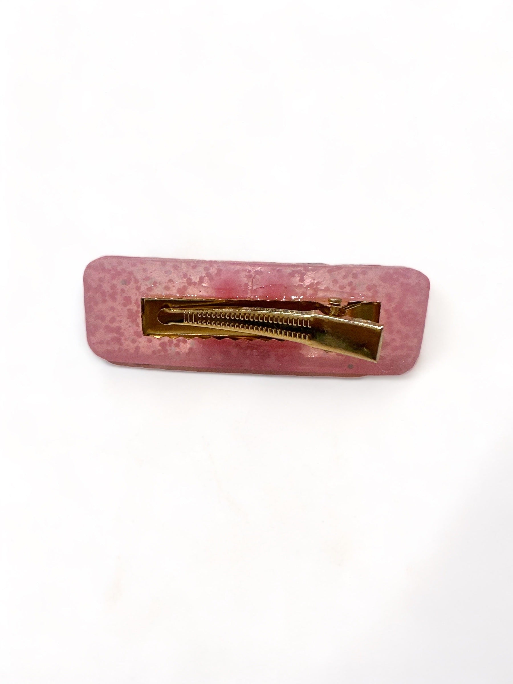 London & Lulu Pink Glitter Strawberry Bow Resin Clip