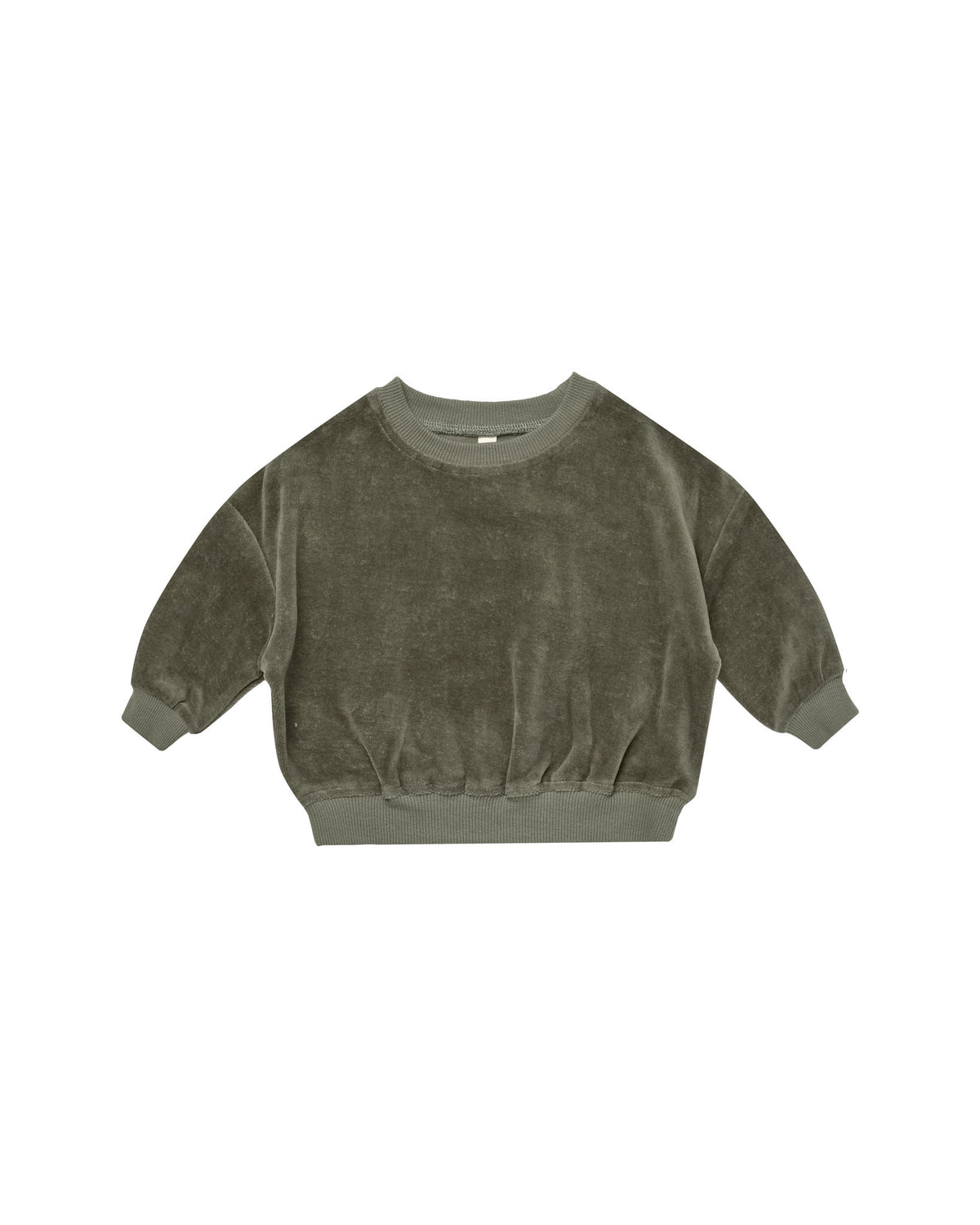Quincy Mae | Velour Relaxed Sweatshirt || Forest