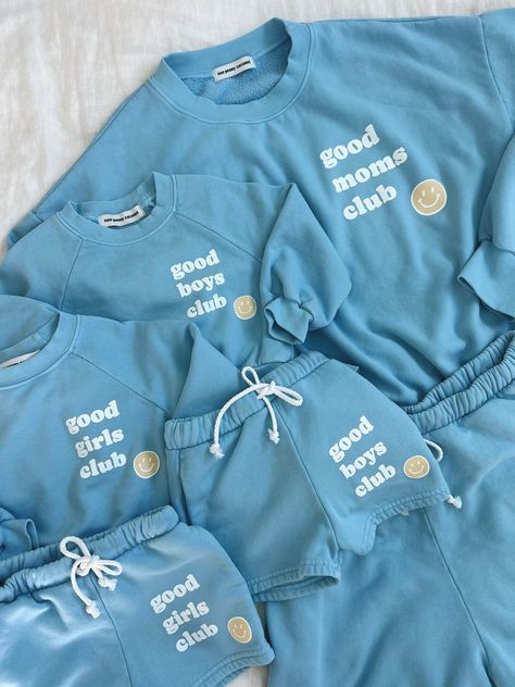 Sun Peony Coconut Good Girls Club Shorts in Baby Blue