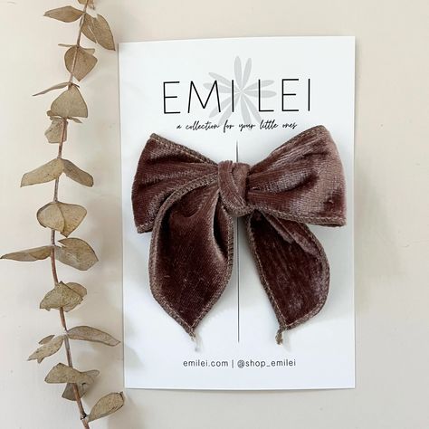 Emi Lei | Velvet Fable Bow Headbands & Clips || Violet Grey