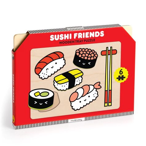 mudpuppy | Sushi Friends Wooden Tray Puzzle