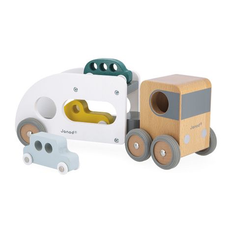 Janod | Car Carrier with 3 Vehicles