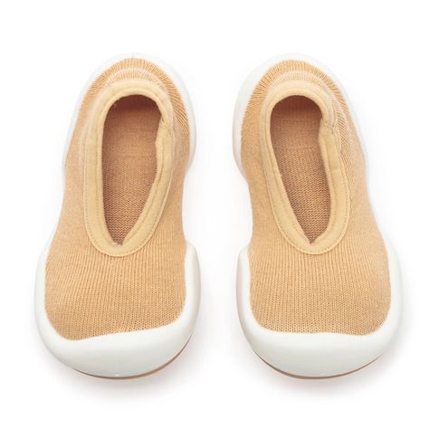 Komuello | First Walker Baby Sock Shoes - Flat || Latte