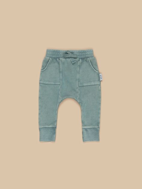 Hux Baby | Vintage Slate Pocket Drop Crotch Pant