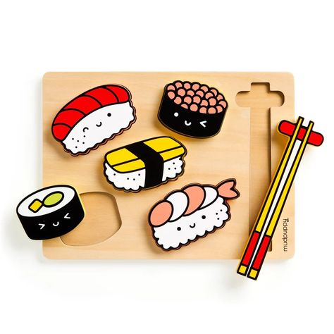 mudpuppy | Sushi Friends Wooden Tray Puzzle