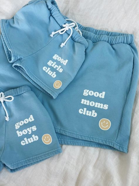 Sun Peony Coconut Good Girls Club Shorts in Baby Blue