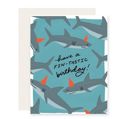 Slightly Stationery Fin-Tastic Birthday Card
