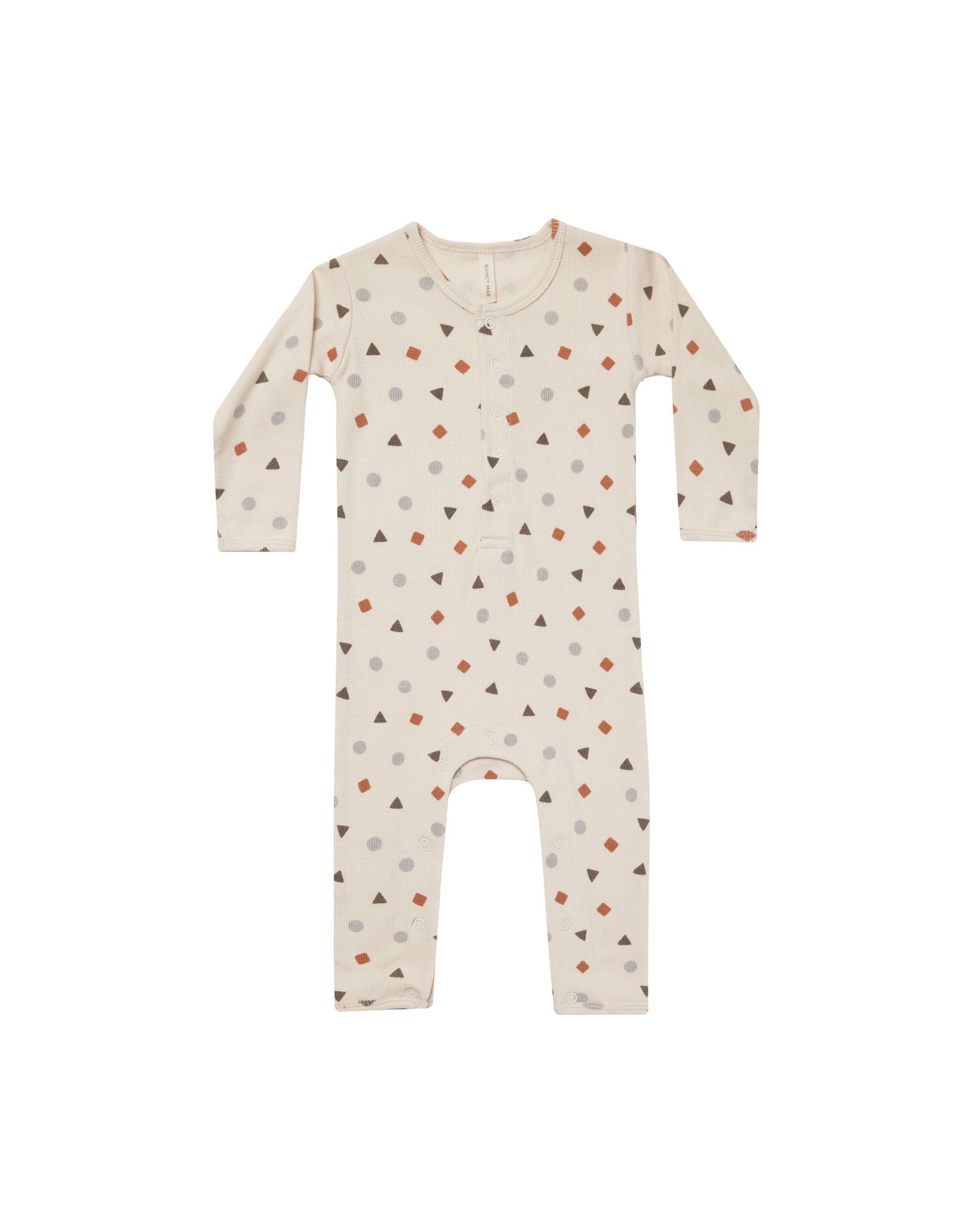Quincy Mae | Ribbed Baby Jumpsuit || Geo