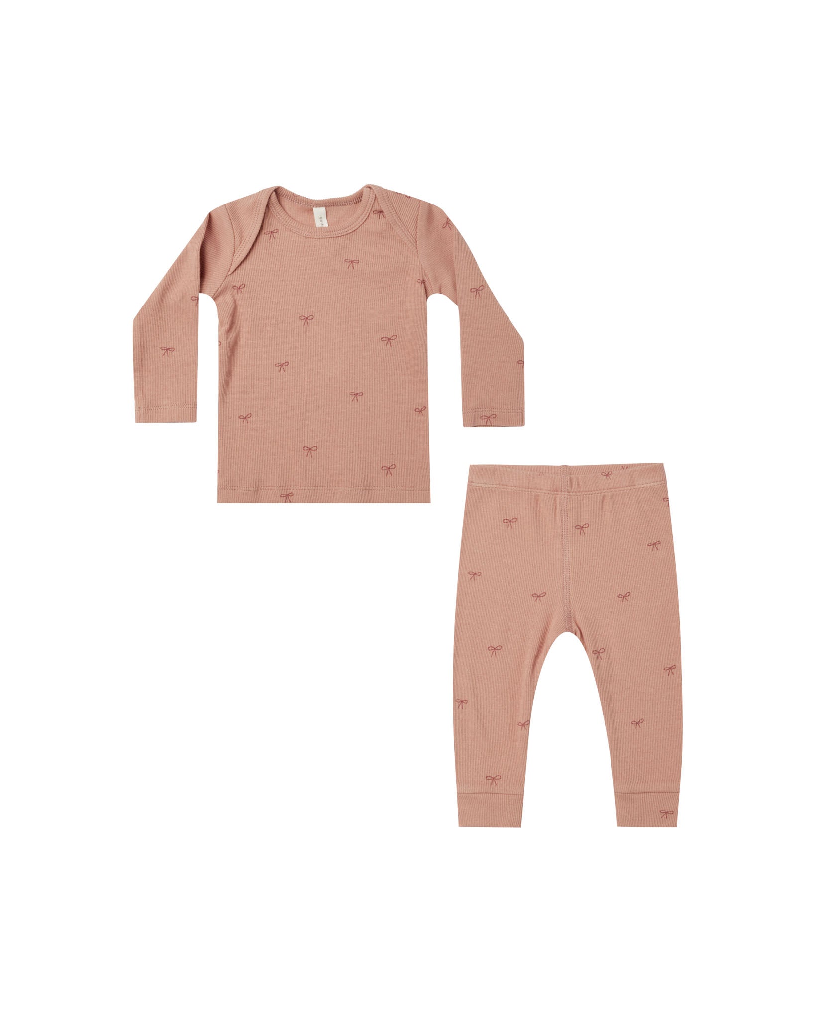 Quincy Mae | Ribbed Tee and Legging Set || Bows