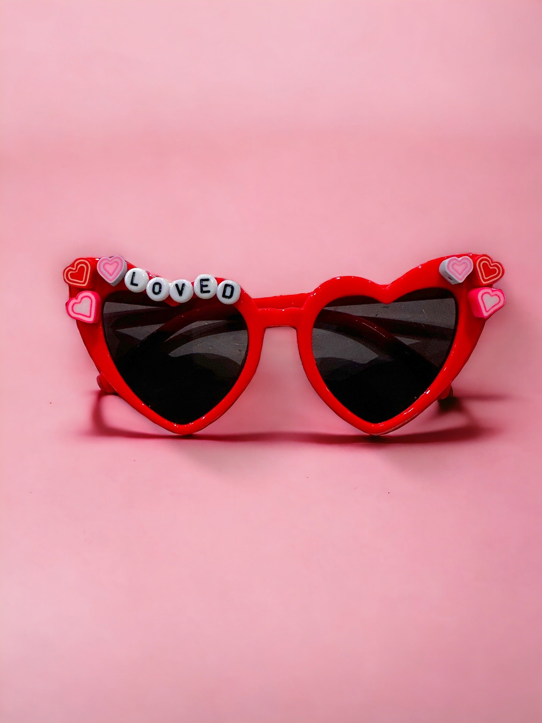 Summer Vibes Child's Red Beaded Cat Eye Sunnies