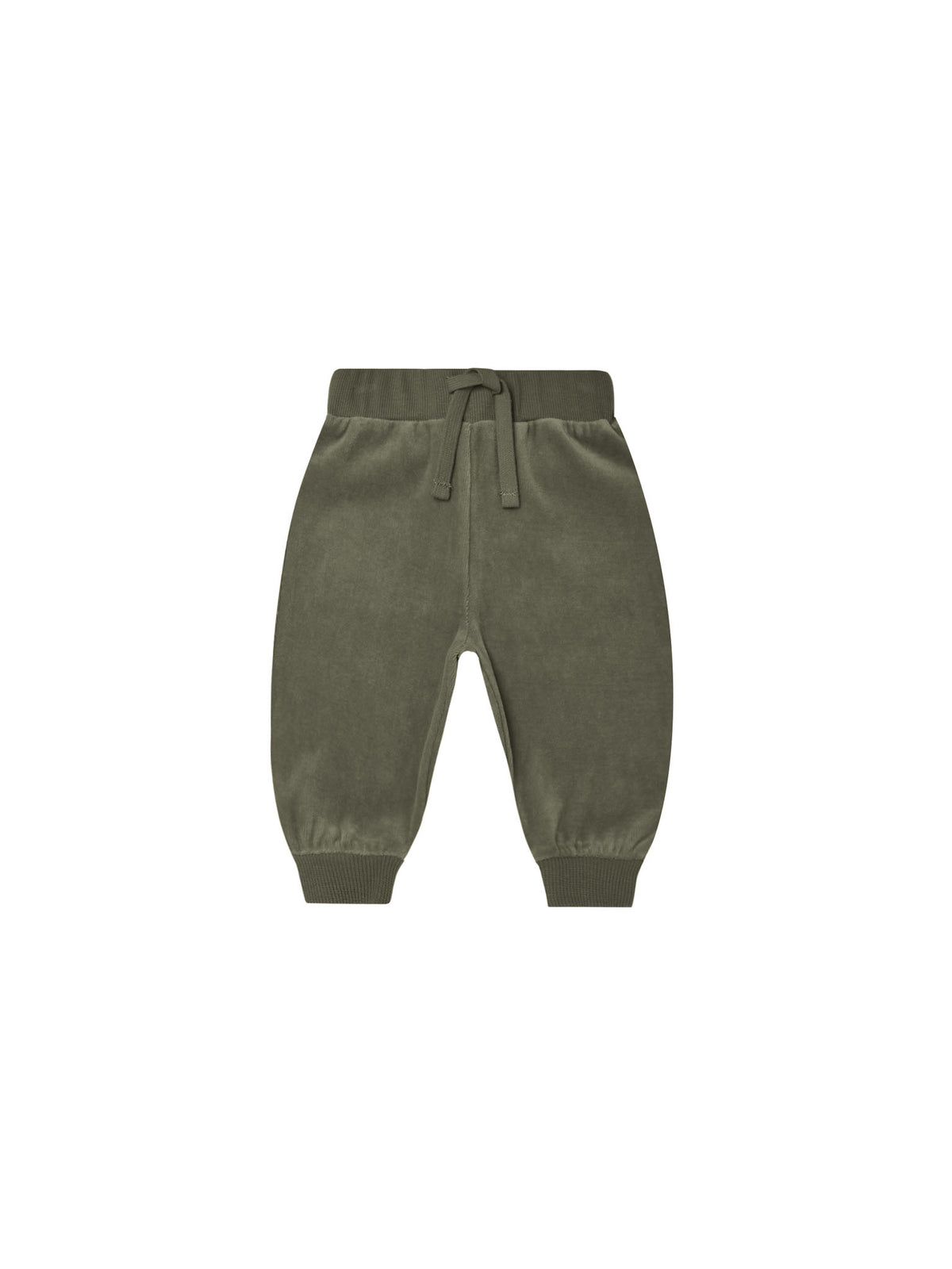 Quincy Mae | Velour Relaxed Sweatpant || Forest