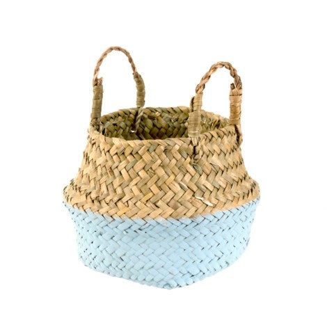 Indaba Baby Belly Basket in Sky Blue | Sweet Threads
