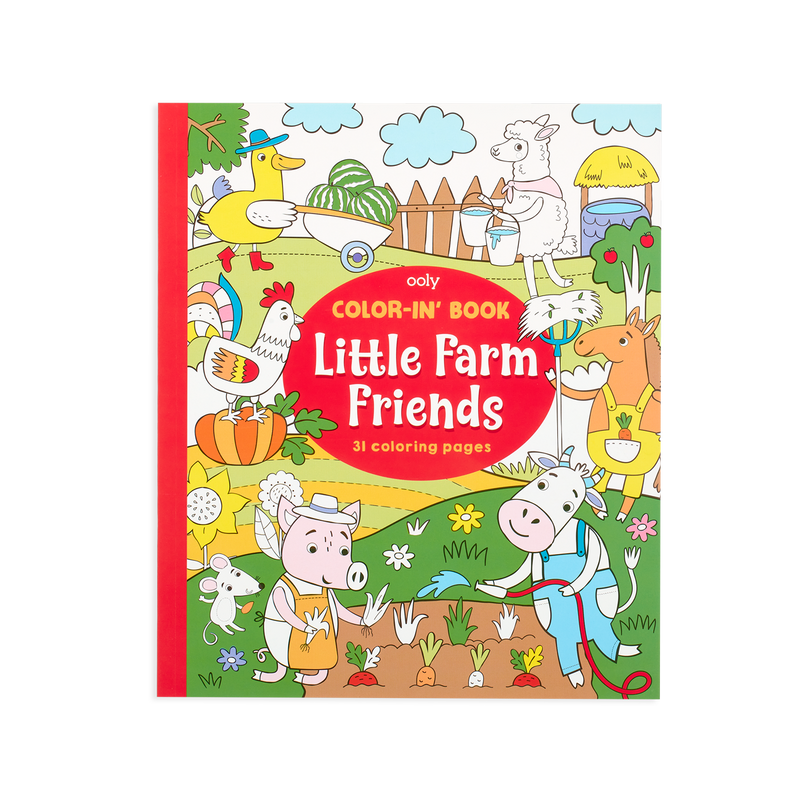 OOLY Color-in Book Little Farm Friends