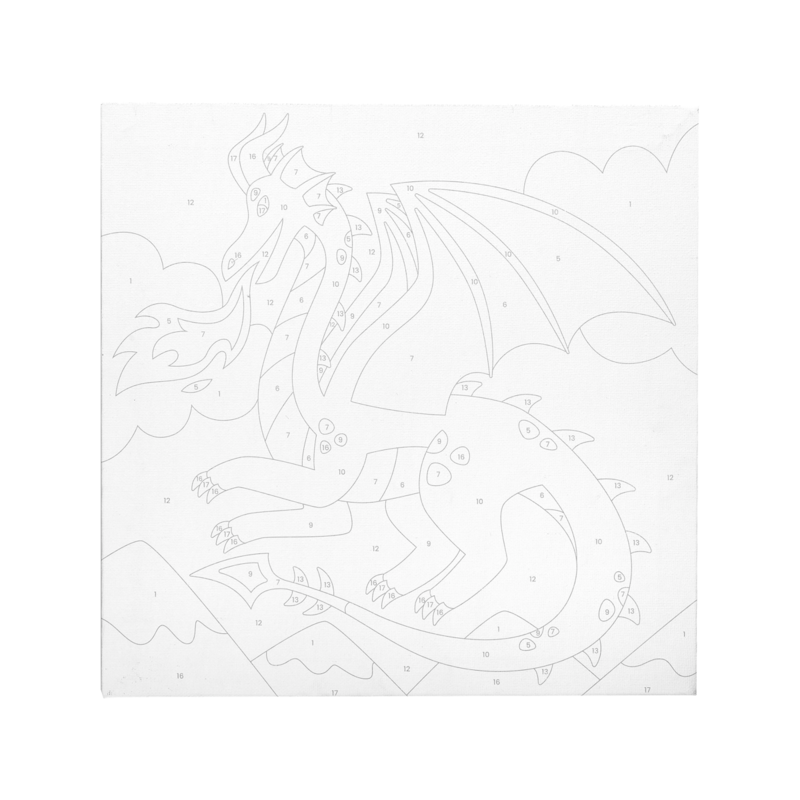 OOLY Colorific Canvas Paint bye Number Kit: Fantastic Dragon