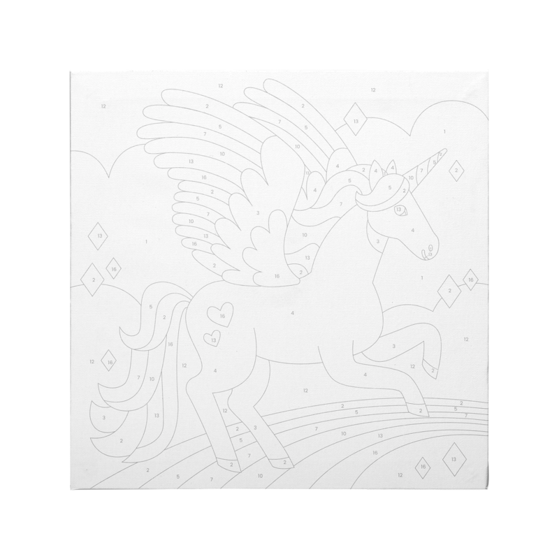 OOLY Colorific Canvas Paint bye Number Kit: Magic Unicorn