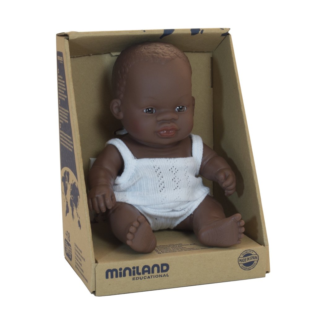 Miniland Newborn Baby Doll African Girl | Sweet Threads