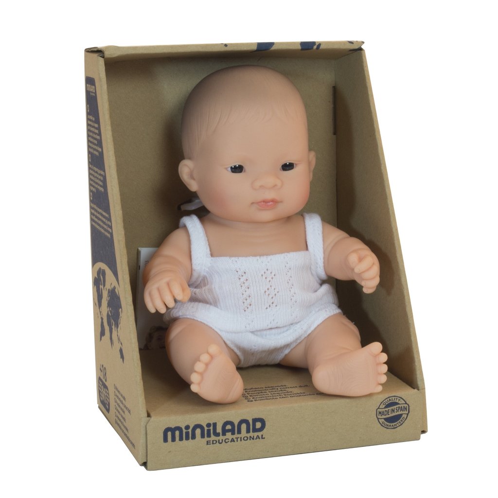 Miniland Newborn Baby Doll Asian Girl | Sweet Threads