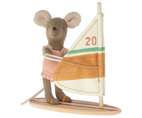 maileg little sister surfer mouse