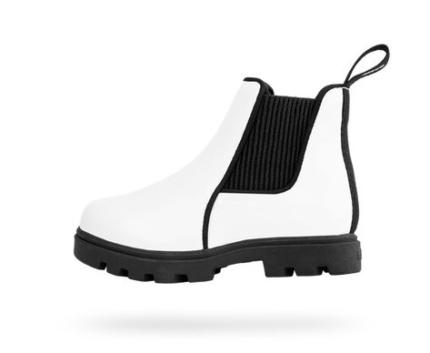 Native | Kensington Treklite Gloss Boot || Shell White Gloss/Jiffy Black