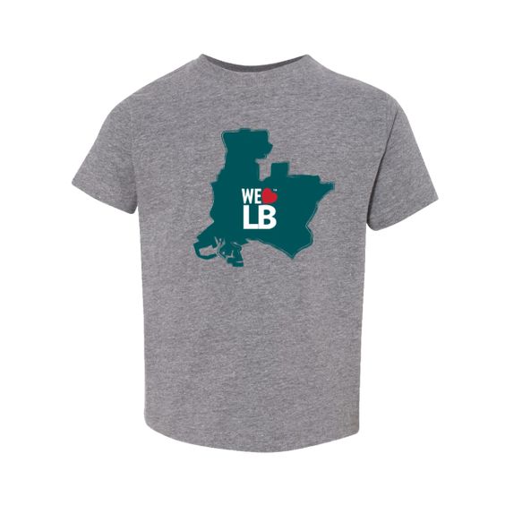 We Love LB Solid Map of LB Tee