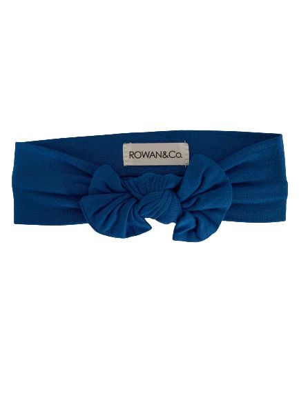 rowan and co baby headwrap in electric blue