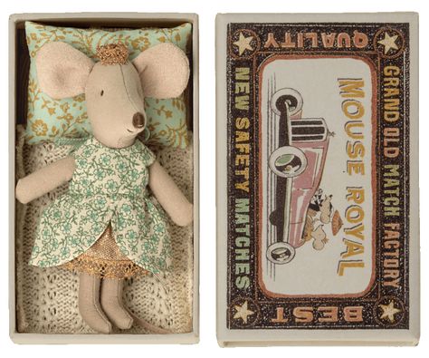 Maileg princess little sister mouse in matchbox