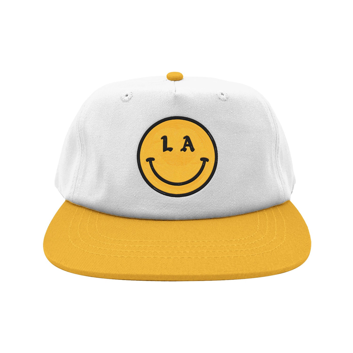 Free & Easy | Be Happy Two Tone Short Brim Snapback Hat