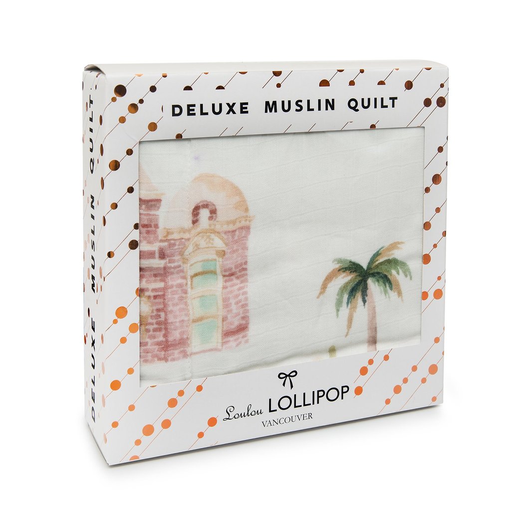 Loulou Lollipop Los Angeles Muslin Quilt Blanket