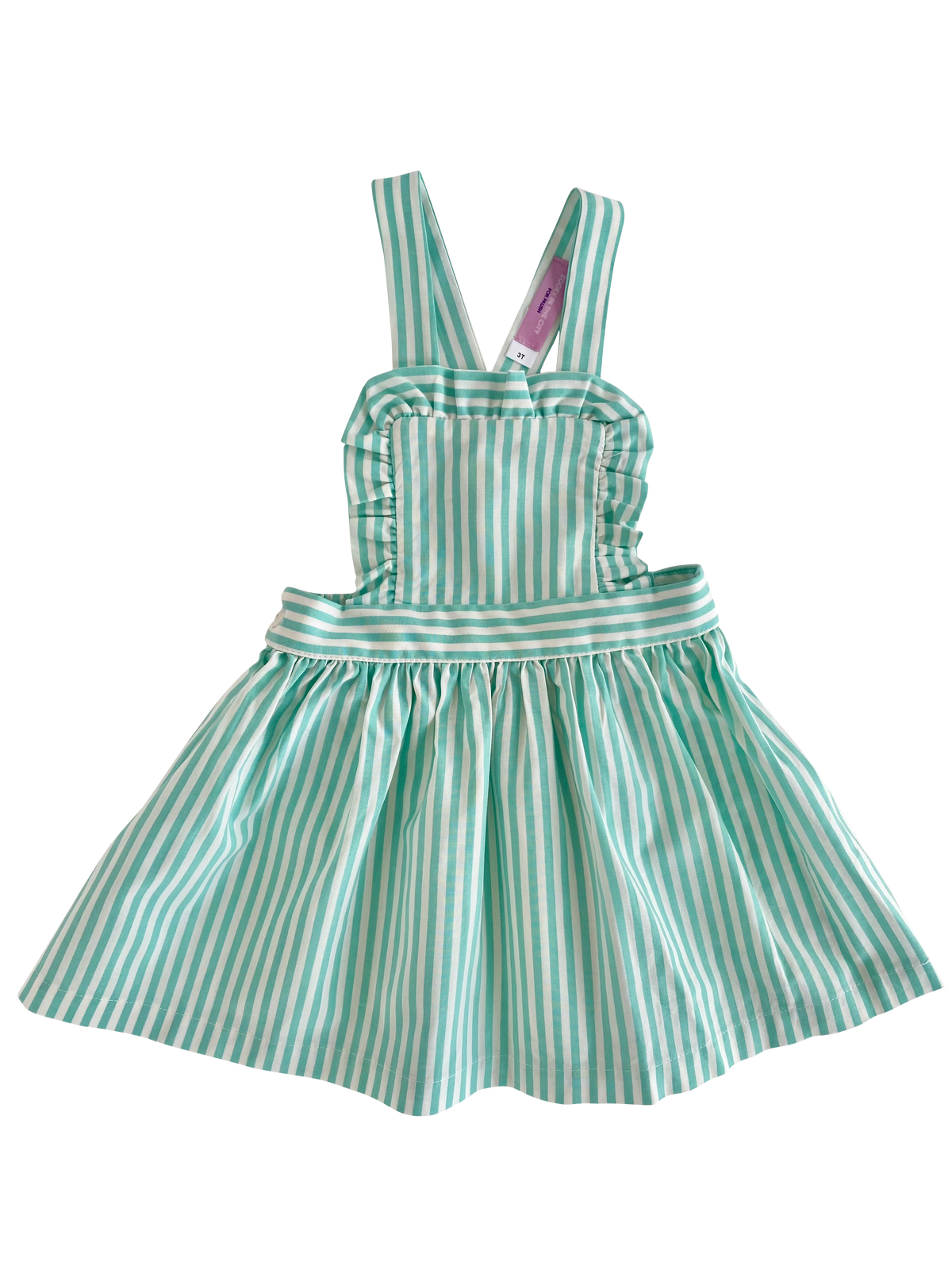Zooey in the City X Paush Pinny-in-the-City in Candy Stripes Mint