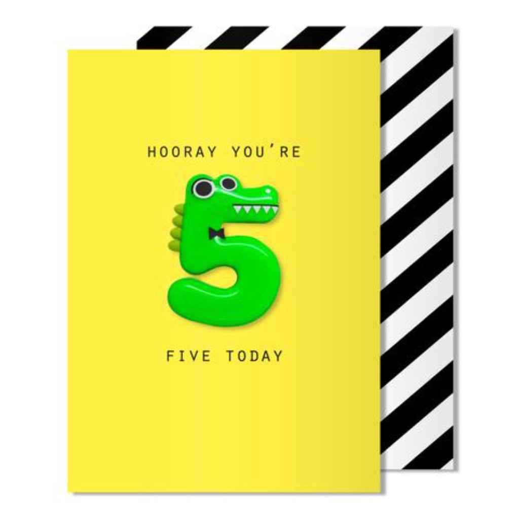 Pango Age 5 Crocodile Magnet Card