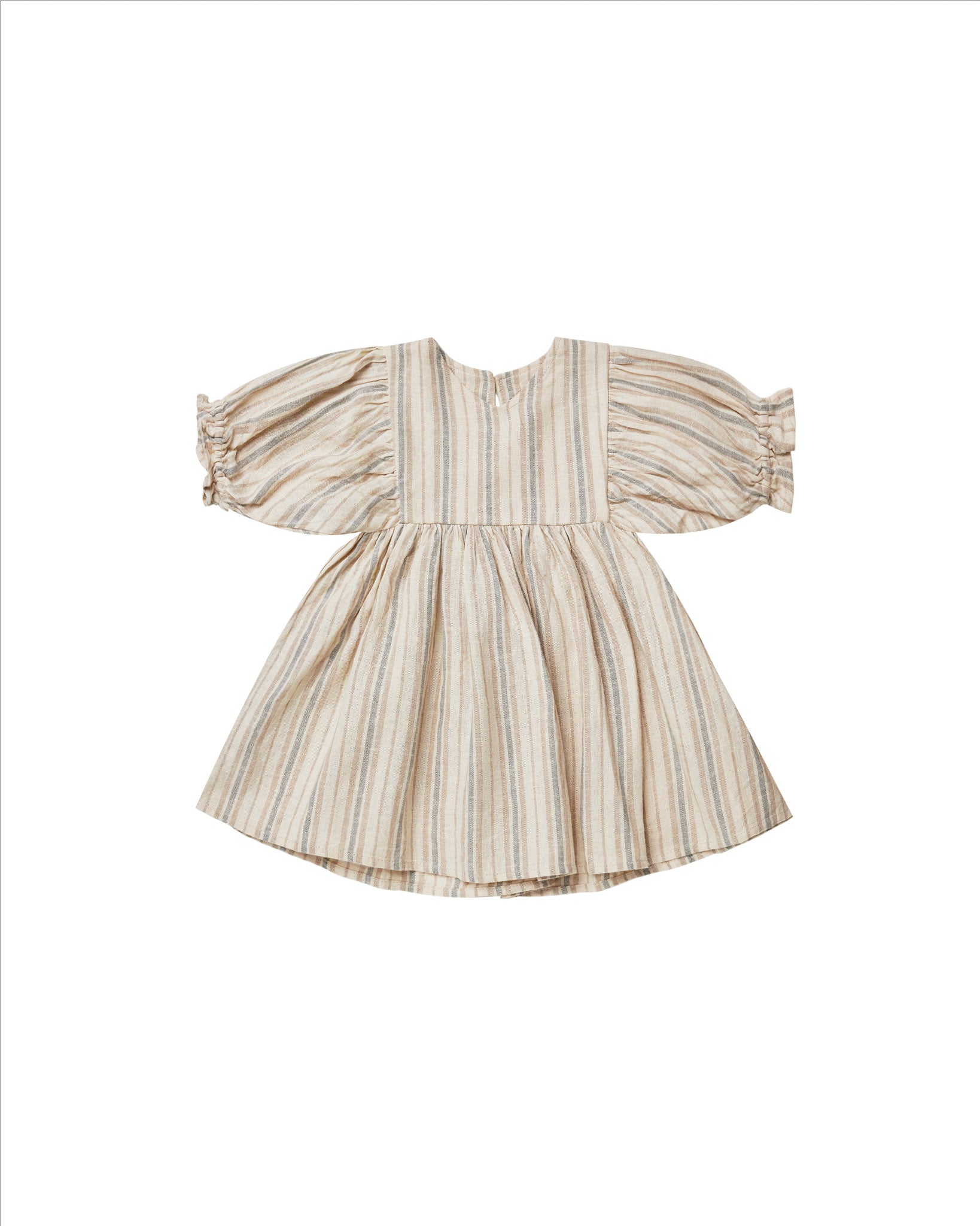 kids ivory rustic stripe printed dress