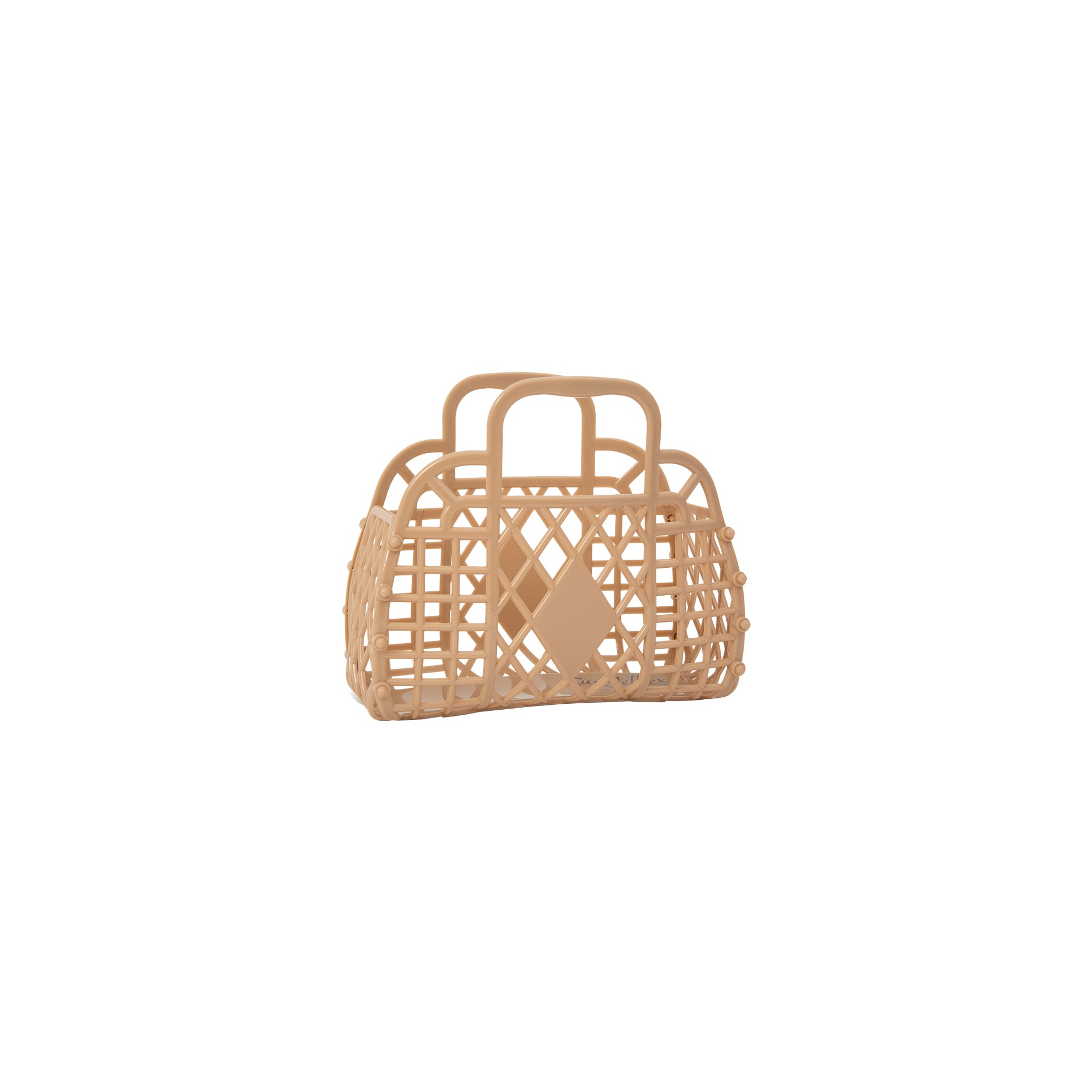 Sun Jellies Mini Retro Basket in Latte
